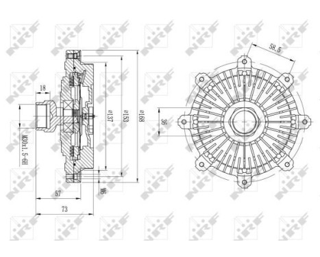 Clutch, radiator fan 49635 NRF, Image 5