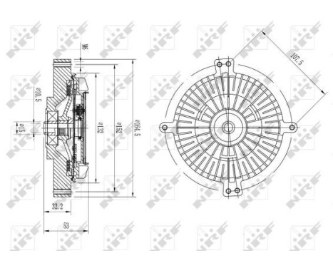 Clutch, radiator fan 49641 NRF, Image 5