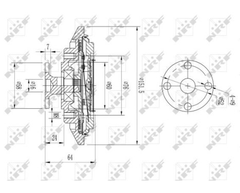 Clutch, radiator fan 49643 NRF, Image 5