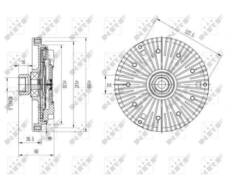 Clutch, radiator fan 49645 NRF, Image 5