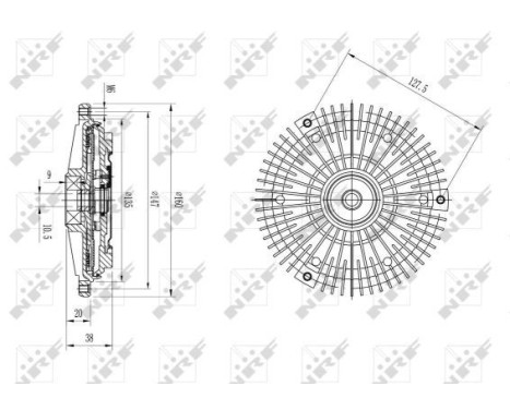 Clutch, radiator fan 49649 NRF, Image 5