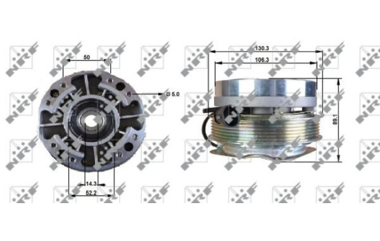 Clutch, radiator fan 49701 NRF