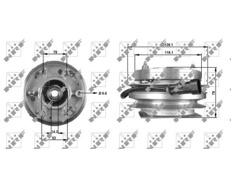 Clutch, radiator fan 49703 NRF