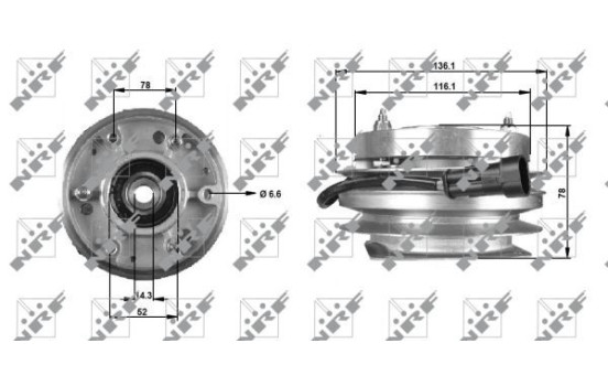 Clutch, radiator fan 49703 NRF