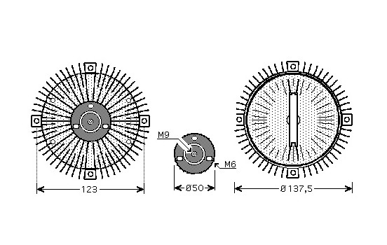 Clutch, radiator fan 5836740 Van Wezel