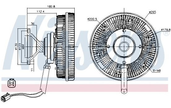 Clutch, radiator fan 86143 Nissens, Image 5