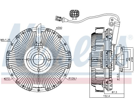 Clutch, radiator fan 86159 Nissens