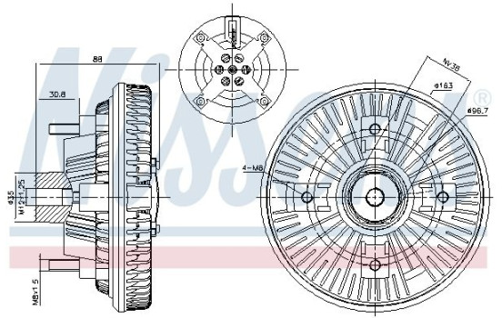 Clutch, radiator fan 86223 Nissens