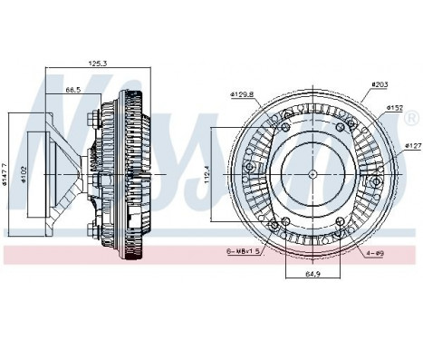 Clutch, radiator fan 86224 Nissens