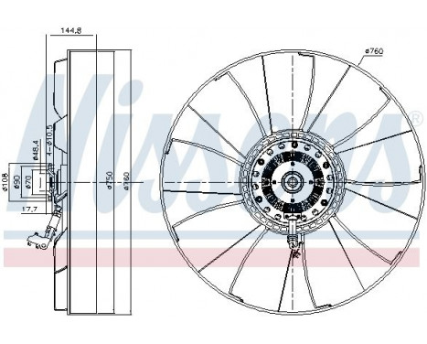 Clutch, radiator fan 86232 Nissens
