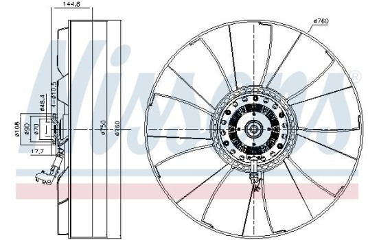 Clutch, radiator fan 86232 Nissens