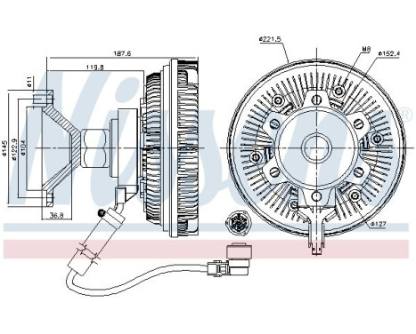 Clutch, radiator fan 86238 Nissens, Image 6