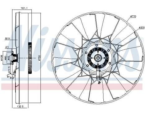 Clutch, radiator fan 86257 Nissens
