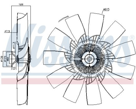 Clutch, radiator fan 86259 Nissens