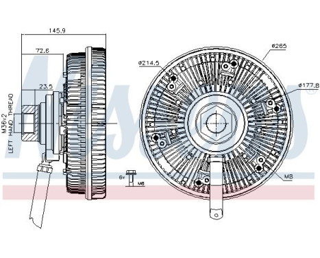 Clutch, radiator fan 86267 Nissens, Image 6