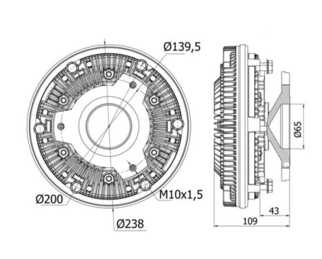 Clutch, radiator fan BEHR