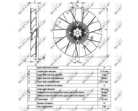 Clutch, radiator fan FULL KIT 49555 NRF, Image 3