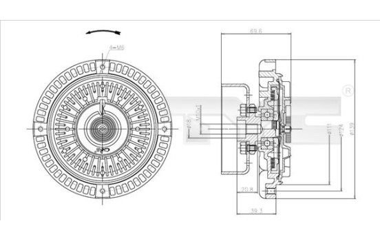 Clutch, radiator fan, Image 2