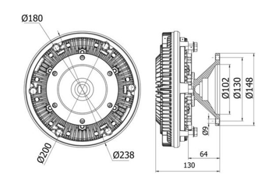 Clutch, radiator fan