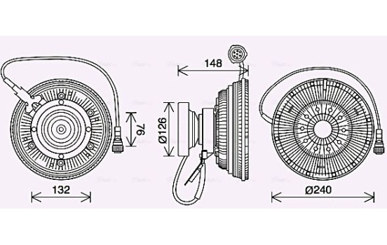 Clutch, radiator fan