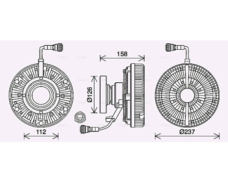 Clutch, radiator fan