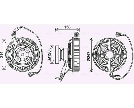 Clutch, radiator fan