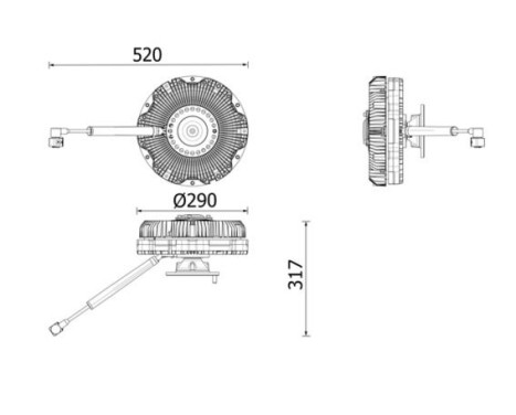 Clutch, radiator fan