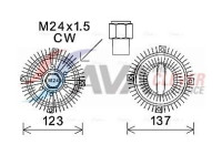 Clutch, radiator fan