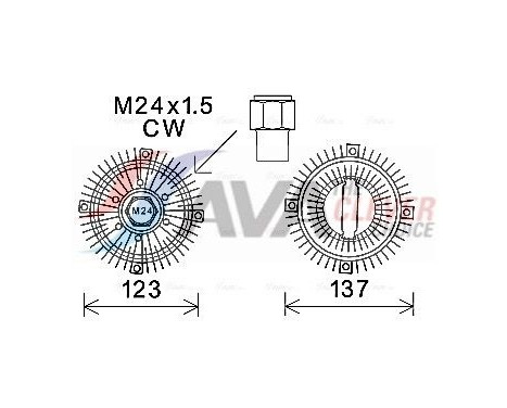 Clutch, radiator fan