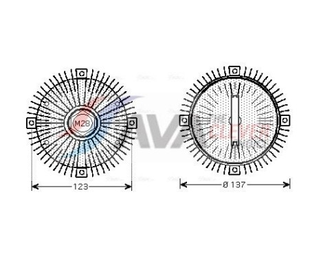 Clutch, radiator fan