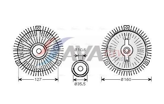 Clutch, radiator fan