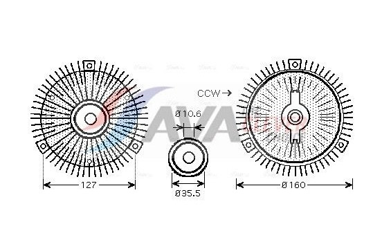 Clutch, radiator fan