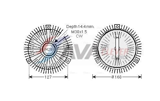 Clutch, radiator fan