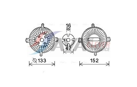 Clutch, radiator fan