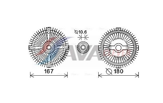 Clutch, radiator fan