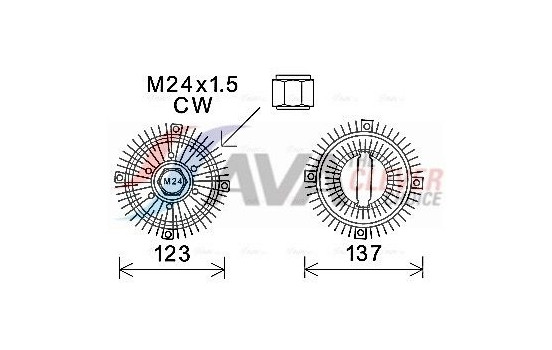 Clutch, radiator fan