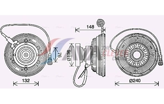 Clutch, radiator fan