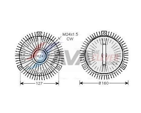 Clutch, radiator fan
