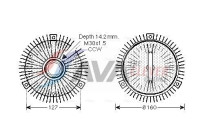 Clutch, radiator fan