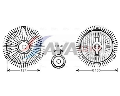 Clutch, radiator fan