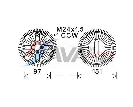 Clutch, radiator fan
