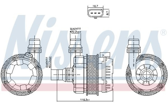 Auxiliary water pump (cooling water circuit) ** FIRST FIT **