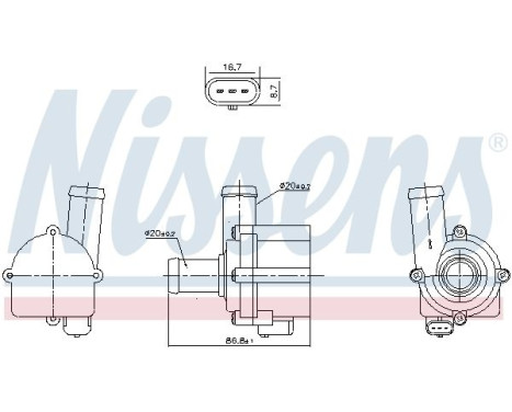 Auxiliary water pump (cooling water circuit)