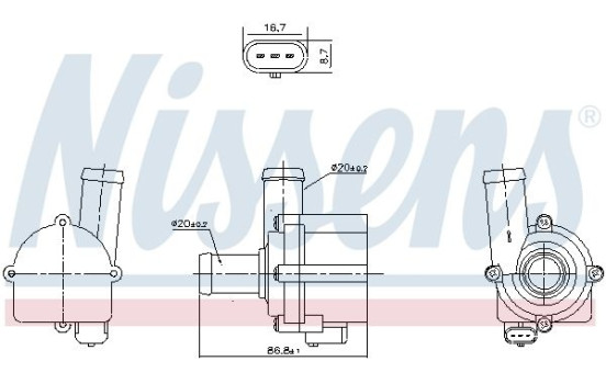 Auxiliary water pump (cooling water circuit)