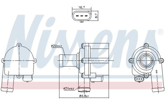 Auxiliary water pump (cooling water circuit)