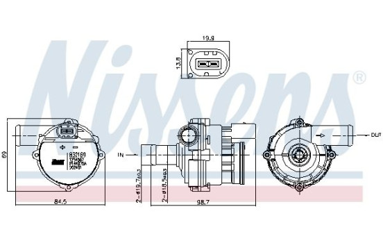 Auxiliary water pump (cooling water circuit)