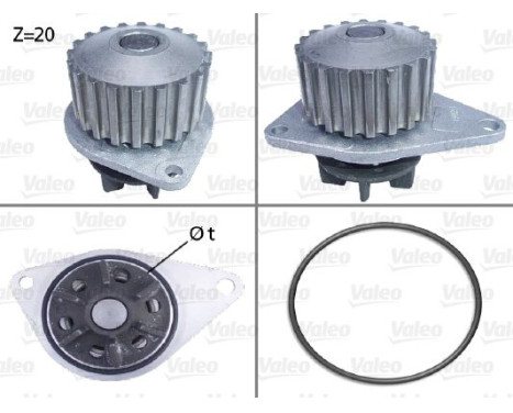 Water pump, engine cooling 506035 Valeo