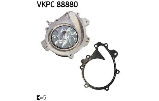 Water pump, engine cooling VKPC 88880 SKF, Image 2