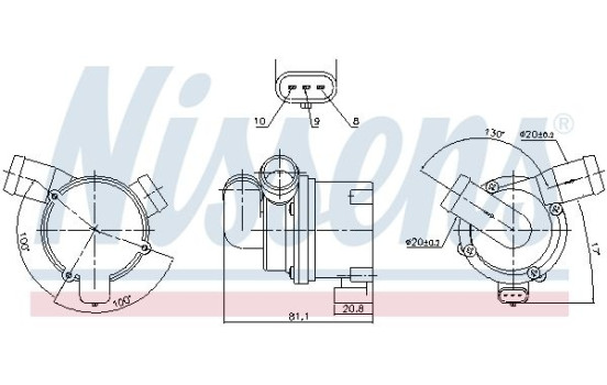 Water pump, engine cooling