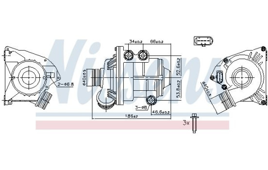 Water pump, engine cooling